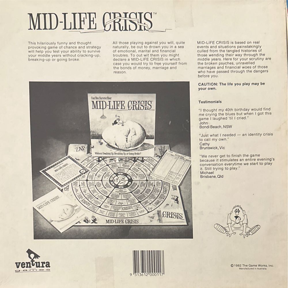 Mid Life Crisis Boardgame Ventura Games Rare ... Ebay  (2-6) board game collectible [Barcode 9313612000117] - Main Image 2