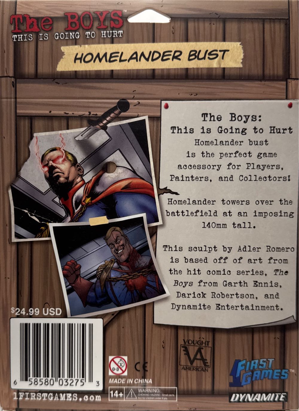Boys: This Is Going To Hurt Homelander Bust  board game collectible [Barcode 658580032753] - Main Image 3