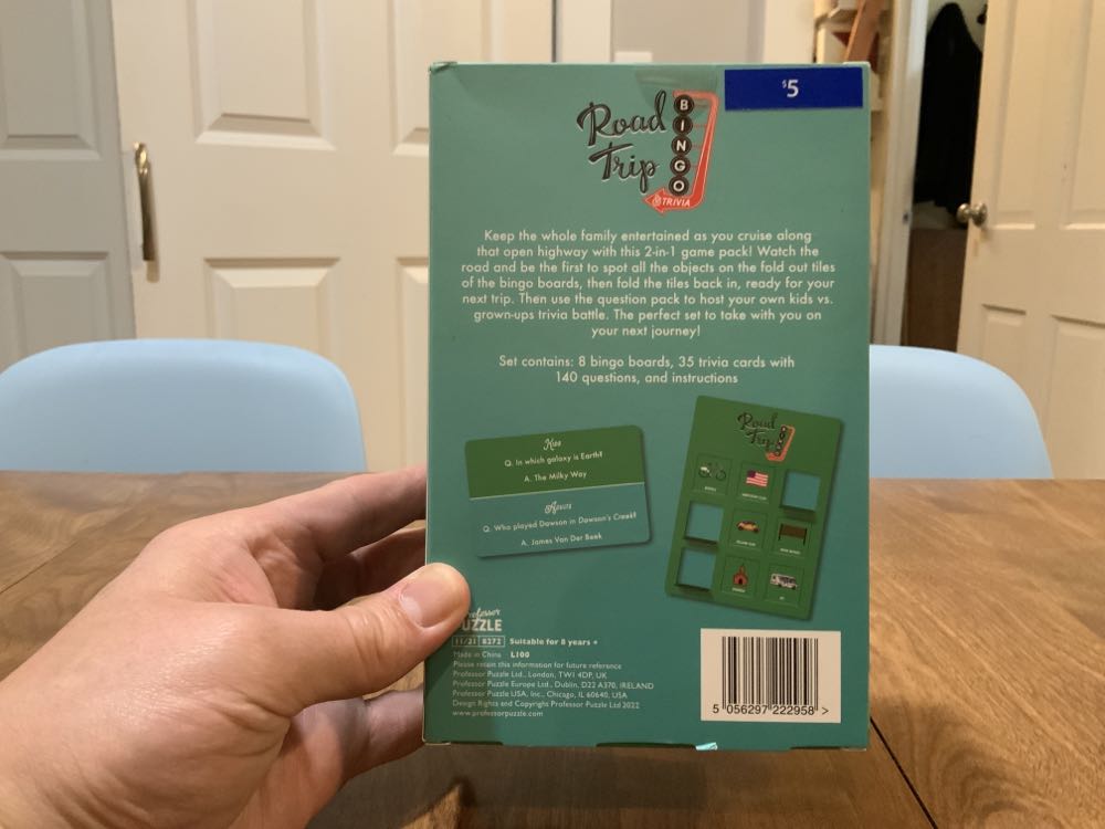 Road Trip Bingo & Trivia  board game collectible [Barcode 5056297222958] - Main Image 2