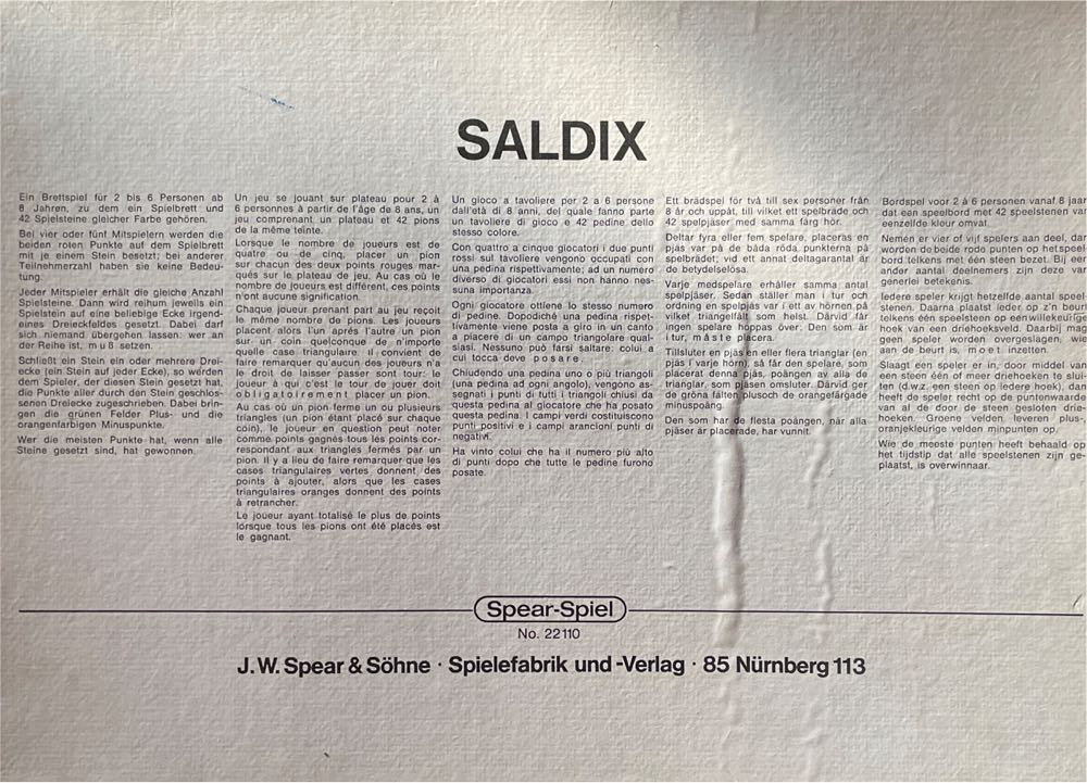Saldix  (2-6) board game collectible - Main Image 2