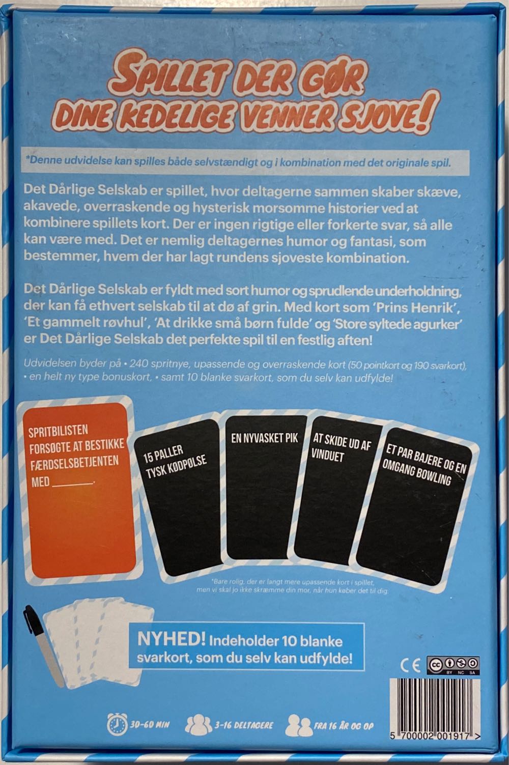 Det Dårlige Selskab Udvidelse 1 - Ekstra Upassende  (3-16) board game collectible [Barcode 5700002001917] - Main Image 2