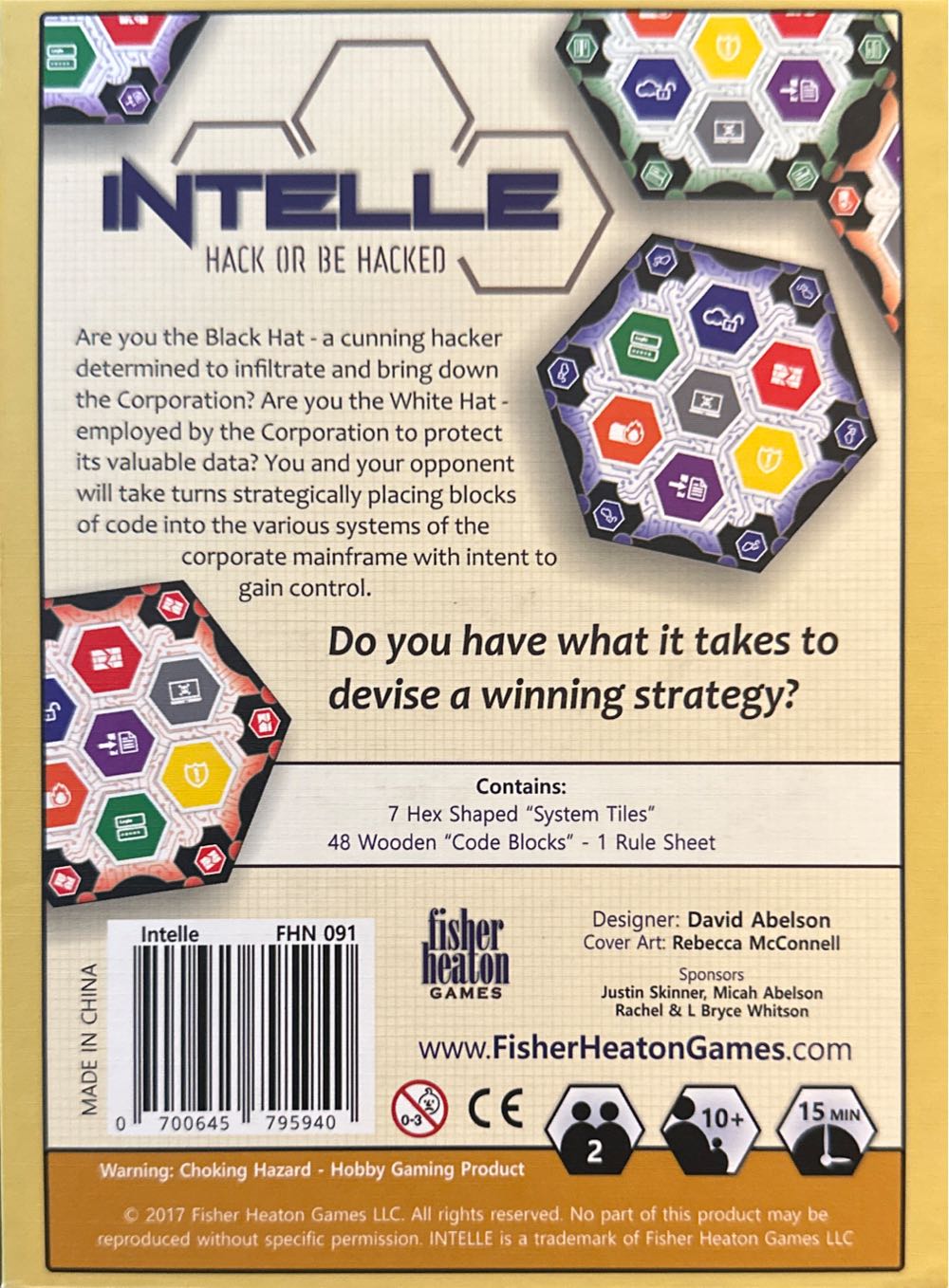 Intelle: Hack or Be Hacked  (2 Players) board game collectible [Barcode 700645795940] - Main Image 2