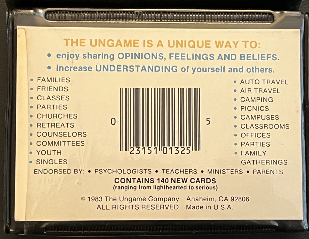 Ungame (Spiritual Version, Pocket Size)  (2 Or More) board game collectible - Main Image 2