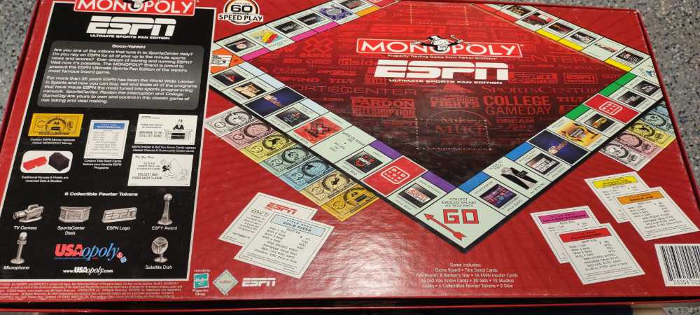 ESPN Monopoly  board game collectible [Barcode 700304002549] - Main Image 2