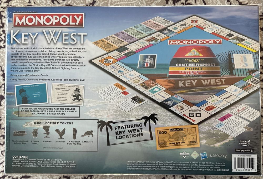 Key West Monopoly  board game collectible [Barcode 700304156020] - Main Image 2
