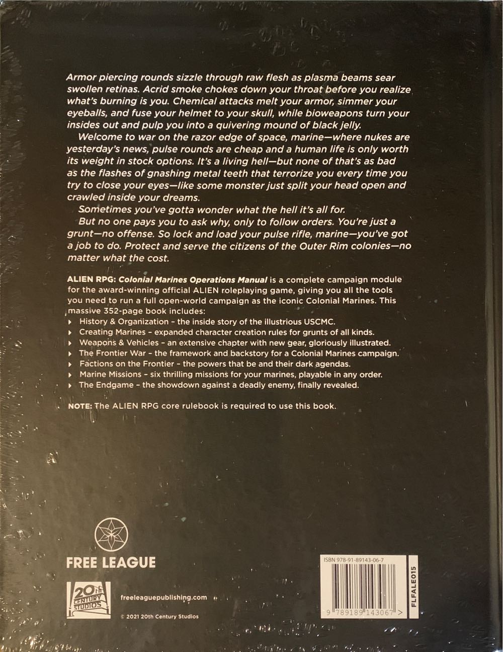 Alien RPG - Colonial Marines Operations Manual  board game collectible [Barcode 9789189143067] - Main Image 2