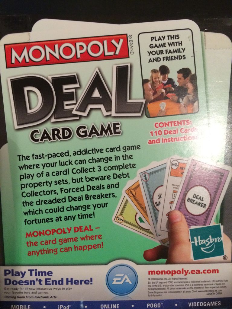 Monopoly Deal  (2-5) board game collectible [Barcode 653569367338] - Main Image 2