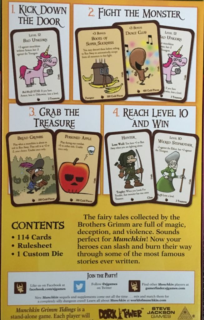 Munchkin: Grimm Tidings  (3-4) board game collectible [Barcode 837654322796] - Main Image 2
