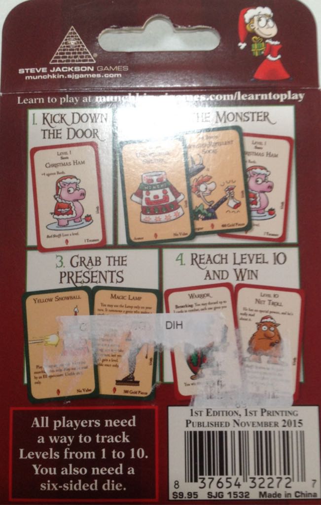 Munchkin: Christmas Lite  (3-4) board game collectible [Barcode 837654322727] - Main Image 2