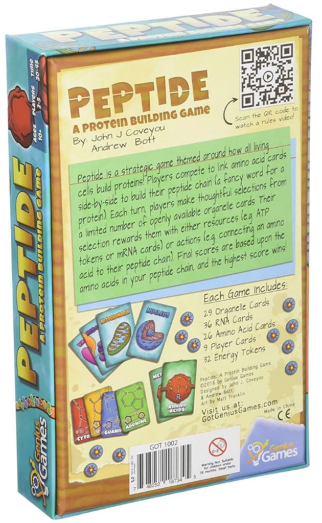 Peptide A Protein Building Game  (2-5) board game collectible [Barcode 748252187345] - Main Image 2