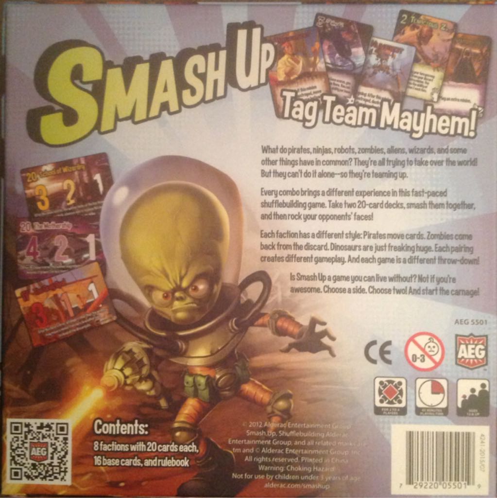 Smash Up  (2-4) board game collectible [Barcode 729220055019] - Main Image 2