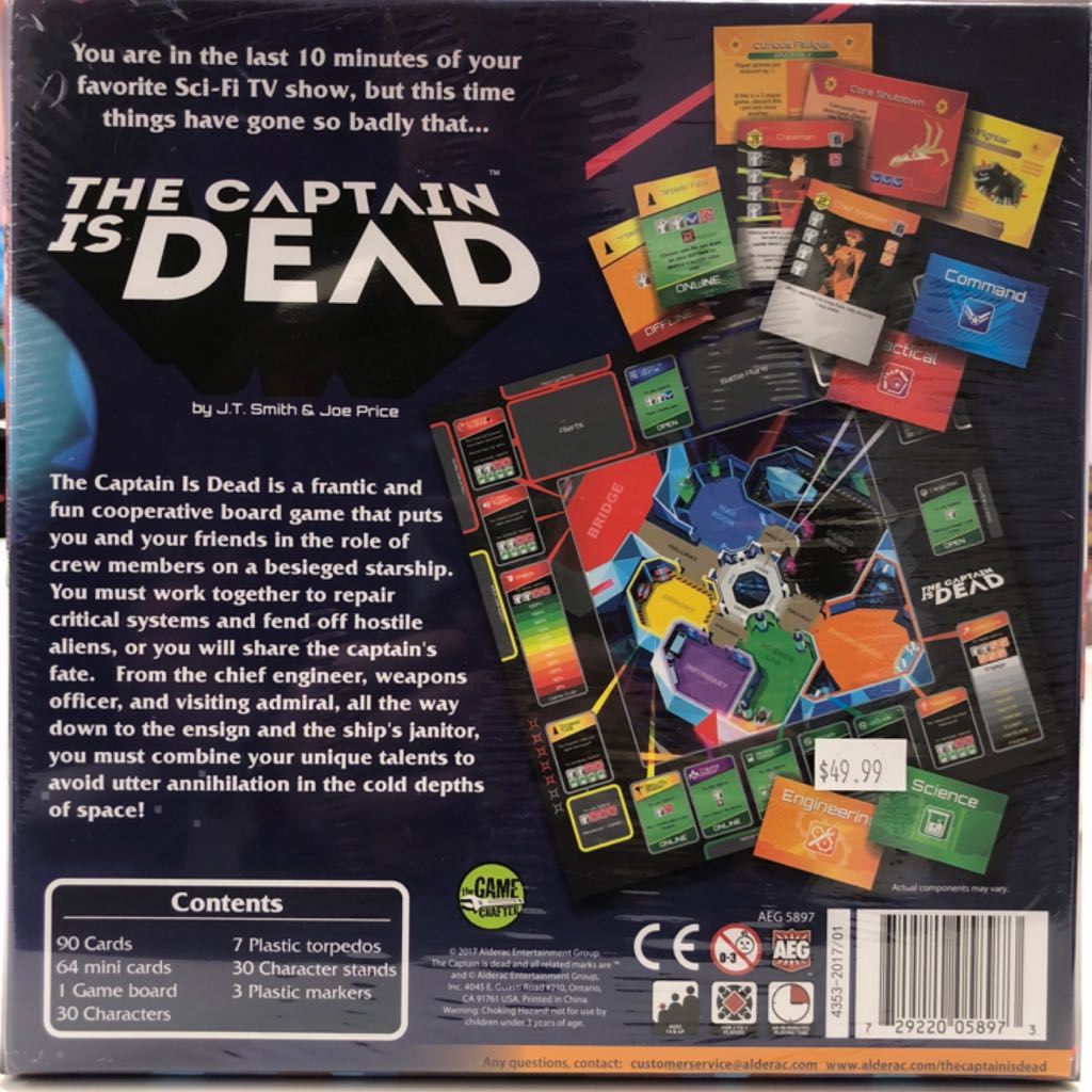 The Captain Is Dead  (2-7) board game collectible [Barcode 729220058973] - Main Image 2