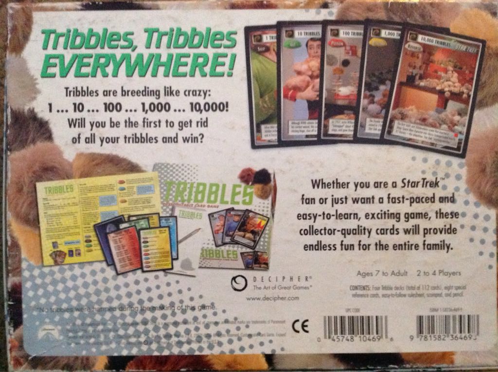Tribbles  (2-4) board game collectible [Barcode 045748104696] - Main Image 2