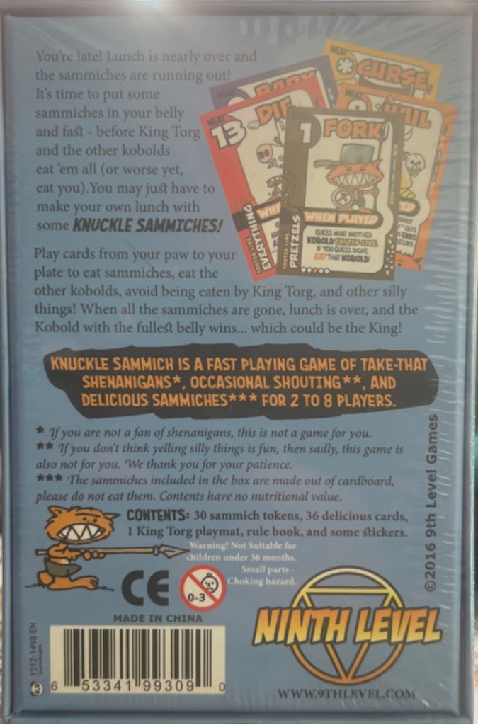 Knuckle Sammich  (2-8) board game collectible [Barcode 653341993090] - Main Image 2