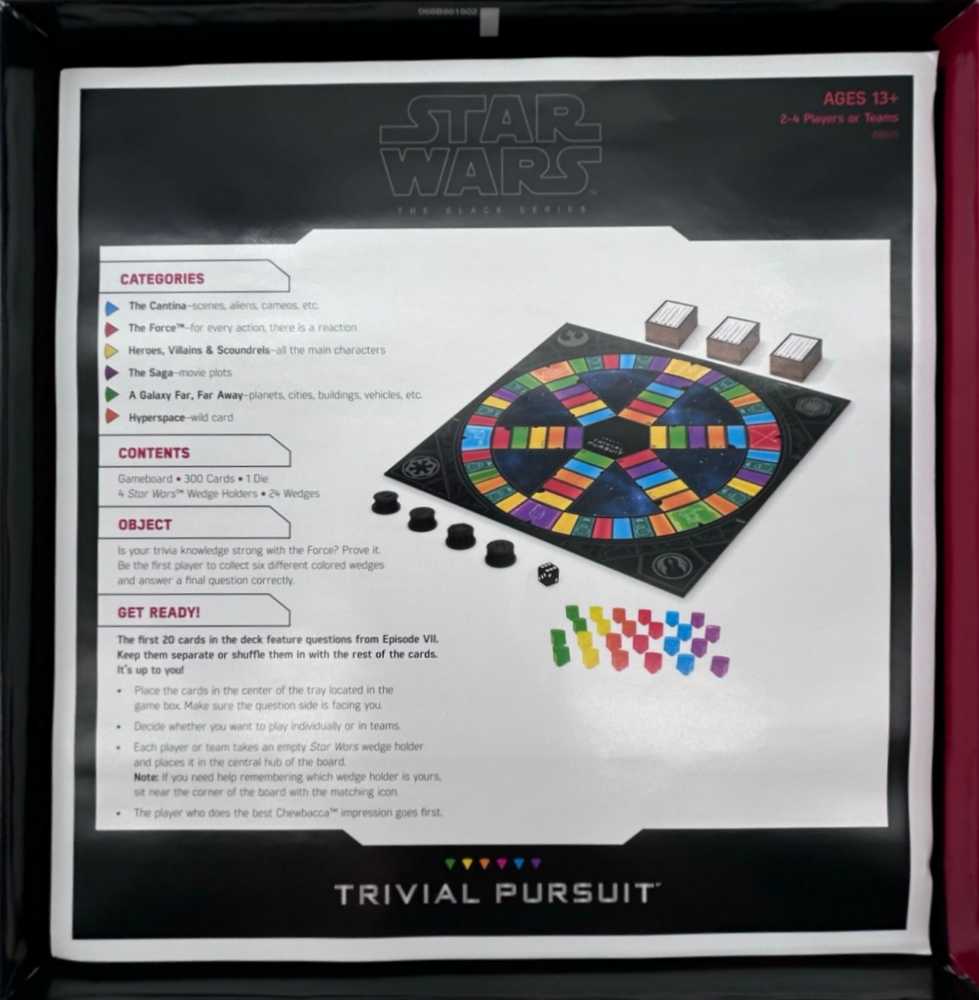Trivial Pursuit: Star Wars: Black Series, The  (2-4) board game collectible [Barcode 630509463893] - Main Image 4