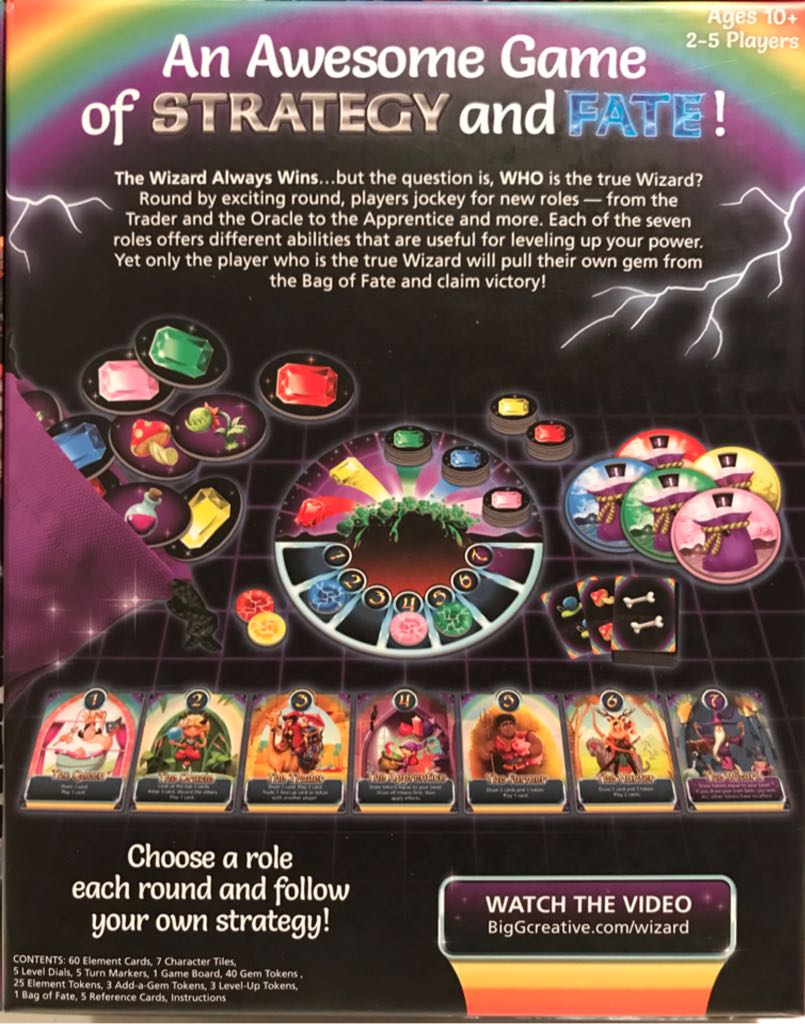 The Wizard Alwsys Wins  (2-5) board game collectible [Barcode 855607007019] - Main Image 2