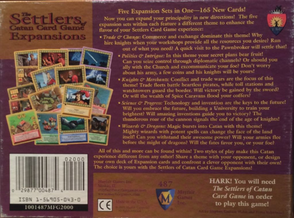 Settlers Of Catan Card Game Expansions  (2) board game collectible [Barcode 029877004874] - Main Image 2