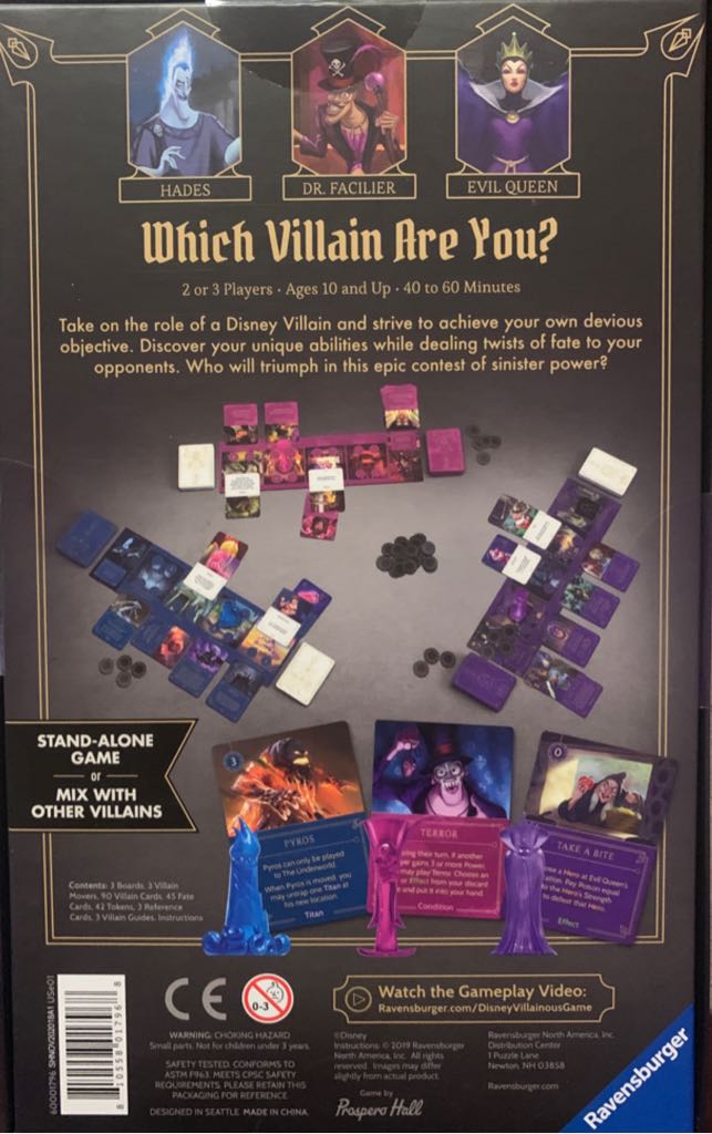 Villainous: Wicked To The Core  (2-3) board game collectible [Barcode 810558017968] - Main Image 2