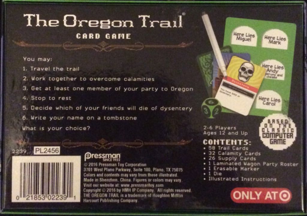 The Oregon Trail  (2-6) board game collectible [Barcode 021853022391] - Main Image 2