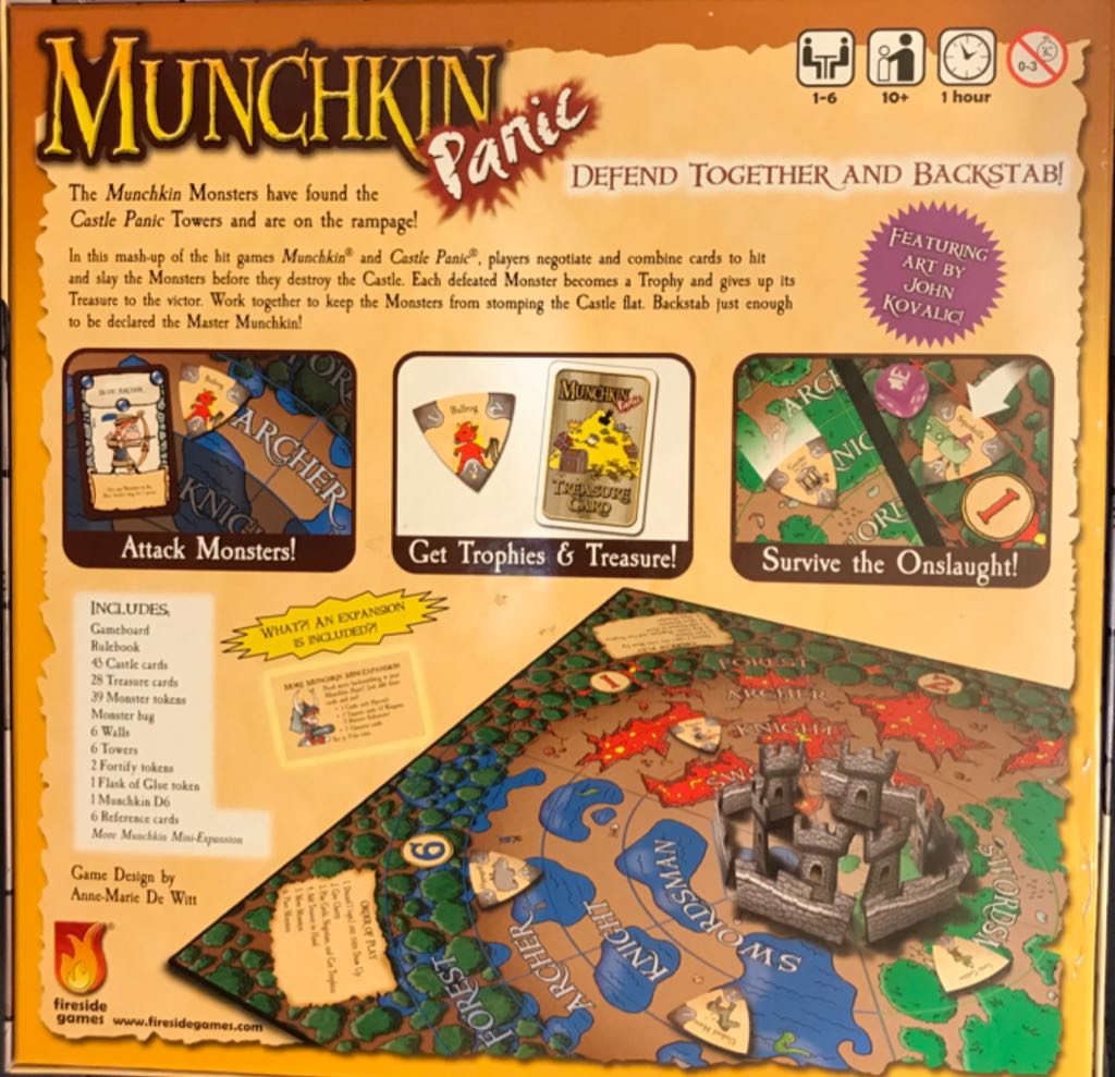 Munchkin Panic  (1-6) board game collectible [Barcode 850680002050] - Main Image 2