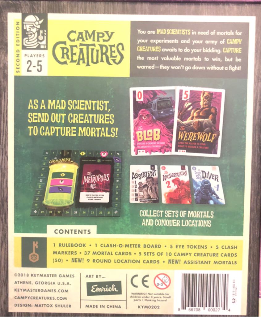 Campy Creatures: Spooky Edition  (2-5) board game collectible [Barcode 866708000274] - Main Image 2