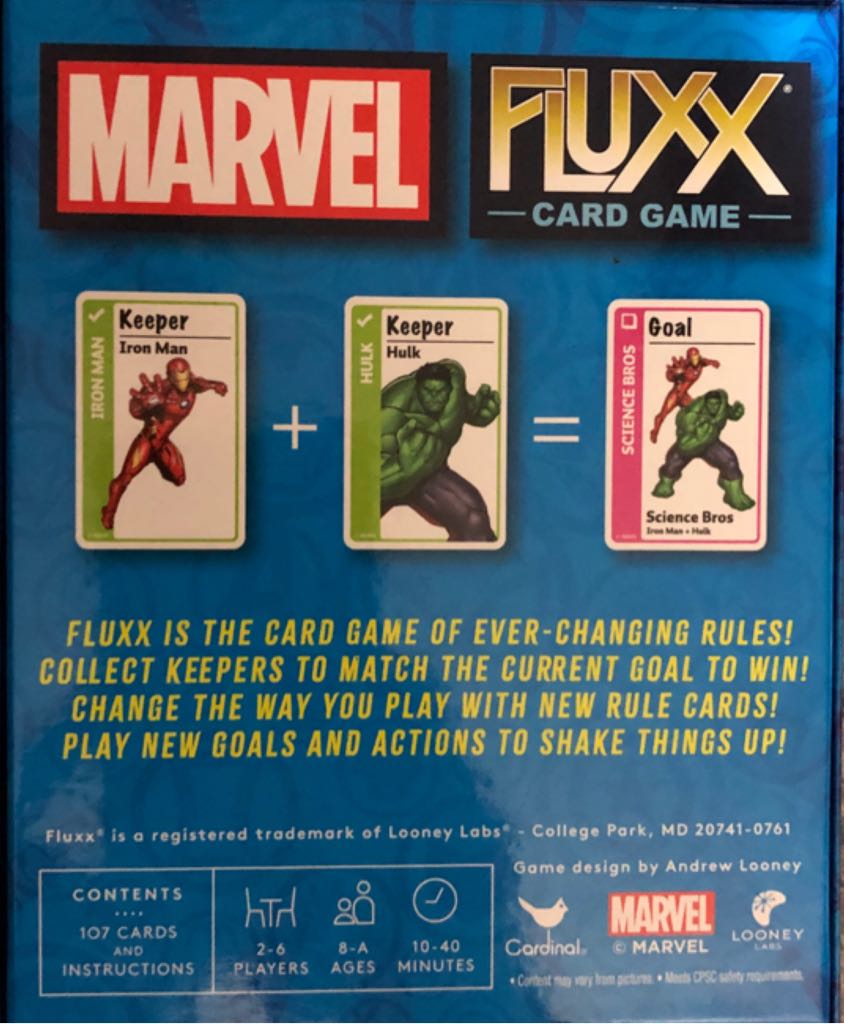 Marvel Fluxx  (2-6) board game collectible [Barcode 857848004857] - Main Image 2