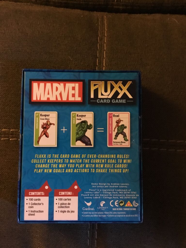 Fluxx - Marvel  (2-6) board game collectible [Barcode 778988278239] - Main Image 2
