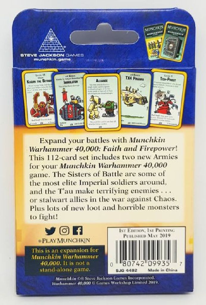 Munchkin Warhammer 40,000 Faith and Firepower  board game collectible [Barcode 080742099357] - Main Image 2