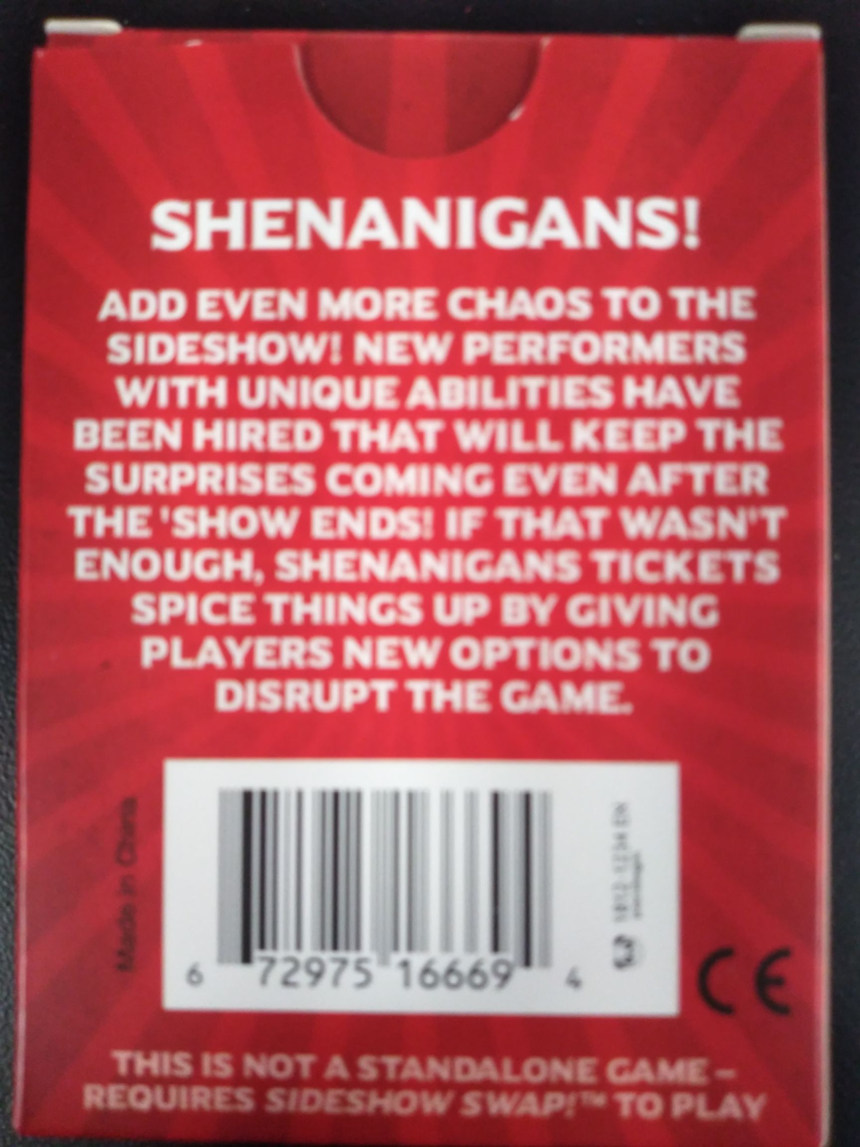 Sideshow Swap Shenanigans Expansion  (2-8) board game collectible [Barcode 672975166694] - Main Image 2