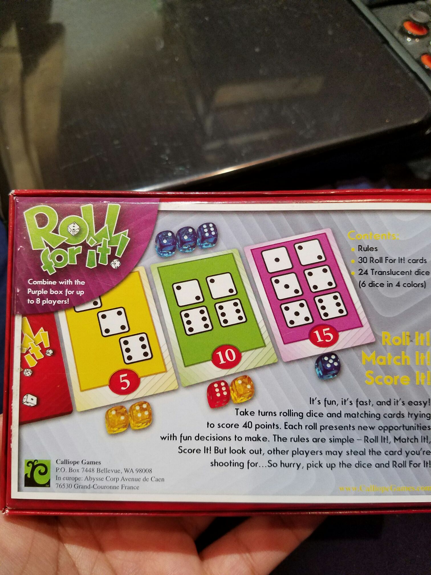 Roll For It  (2-4) board game collectible [Barcode 845866001231] - Main Image 2