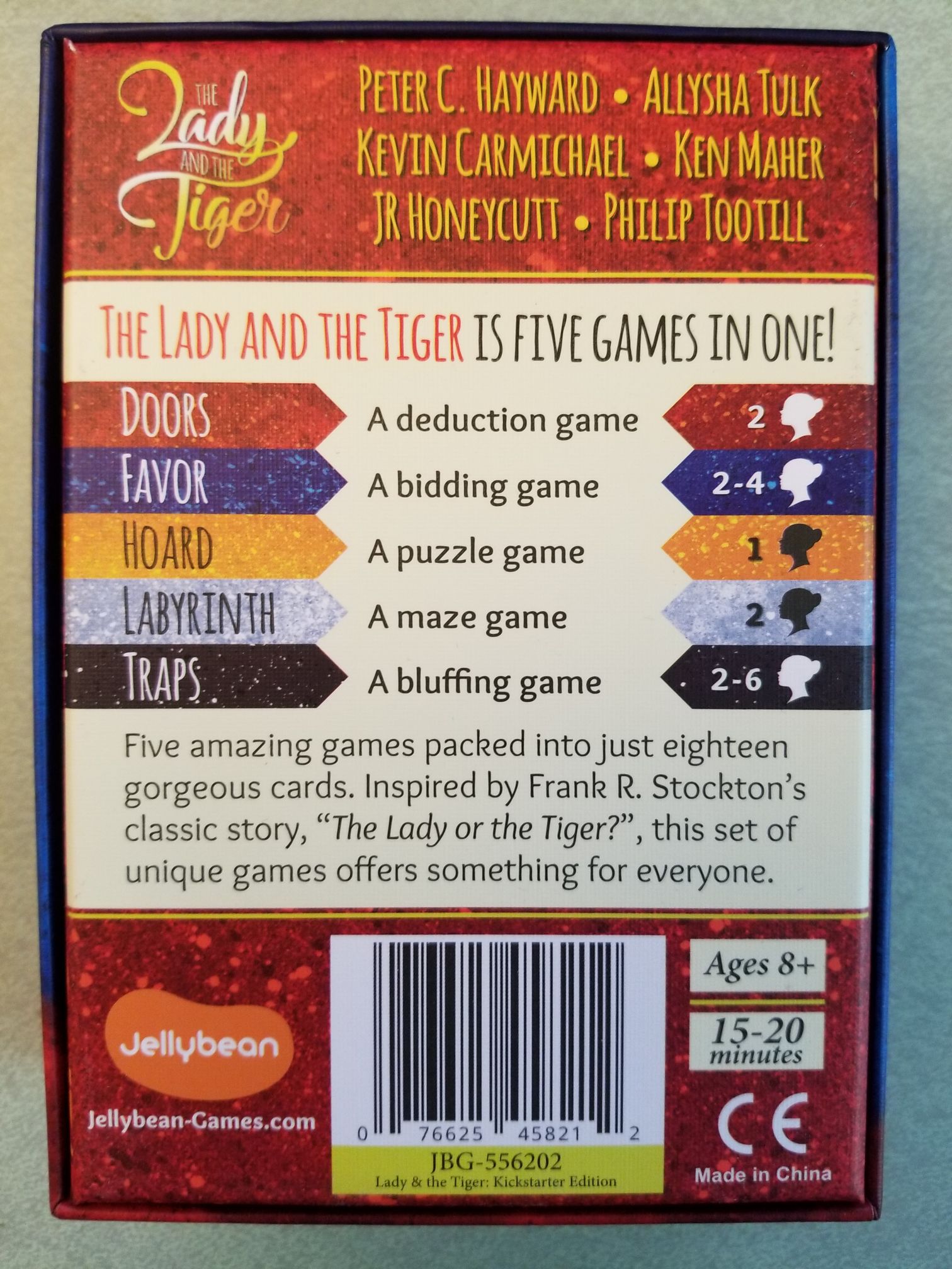 The Lady And The Tiger  (2-6) board game collectible - Main Image 2