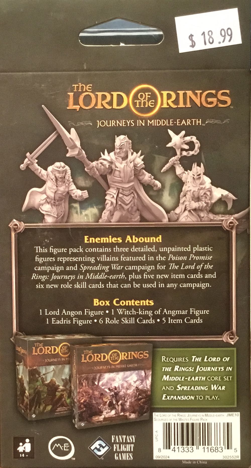 LoTR: Journeys In Middle-Earth - Scourges Of The Waste Figure Pack  (1-6) board game collectible [Barcode 841333116835] - Main Image 2