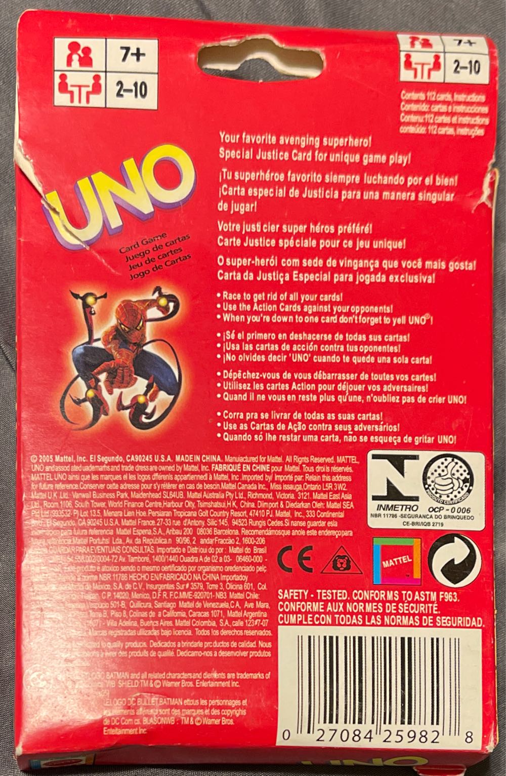 Spiderman 2 Uno  board game collectible - Main Image 2