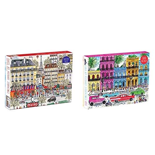 Galison Michael Storrings Paris Puzzle & Michael Storrings Piece Cuba Jigsaw Puzzle For Adults And Families Illustrated Art Puzzle With Cuban Art Deco Scene Multicolor 735355339  board game collectible [Barcode 9780735348943] - Main Image 1
