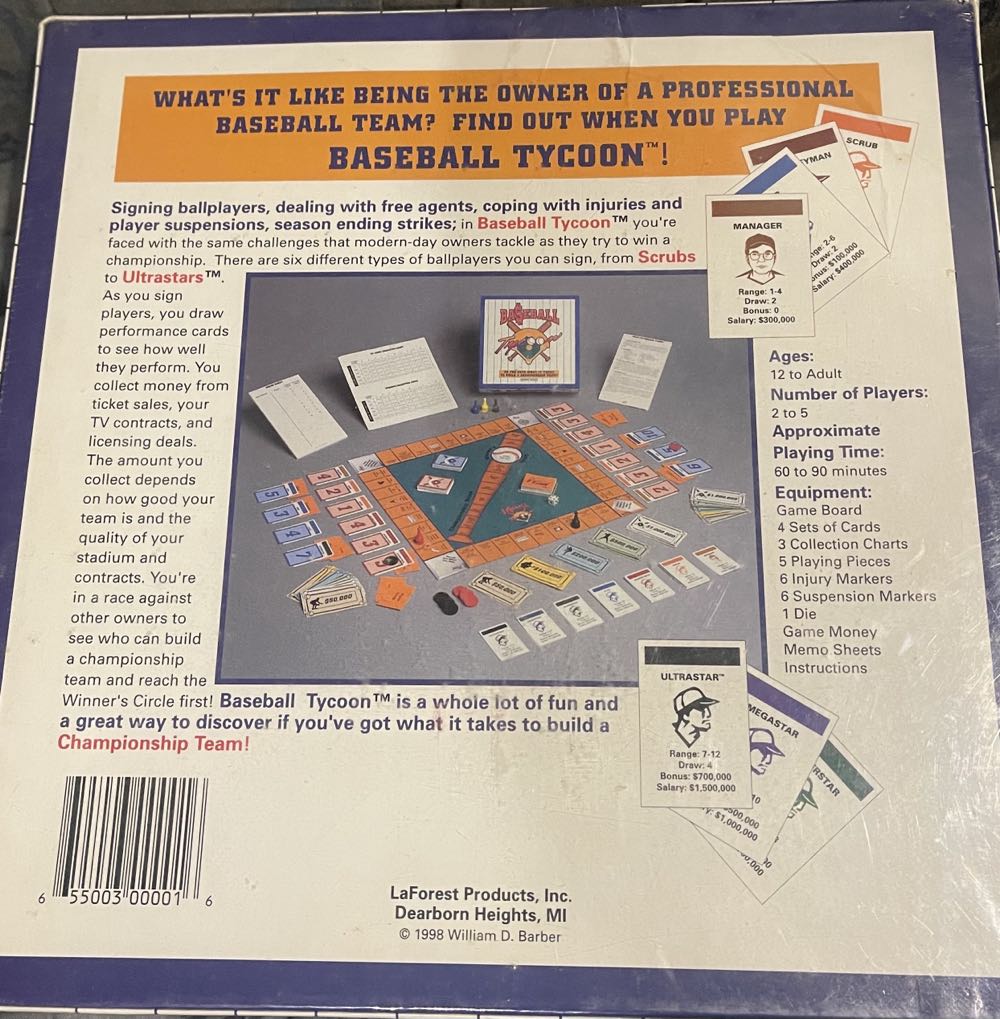 Ba$eball Tycoon  board game collectible [Barcode 655003000016] - Main Image 2