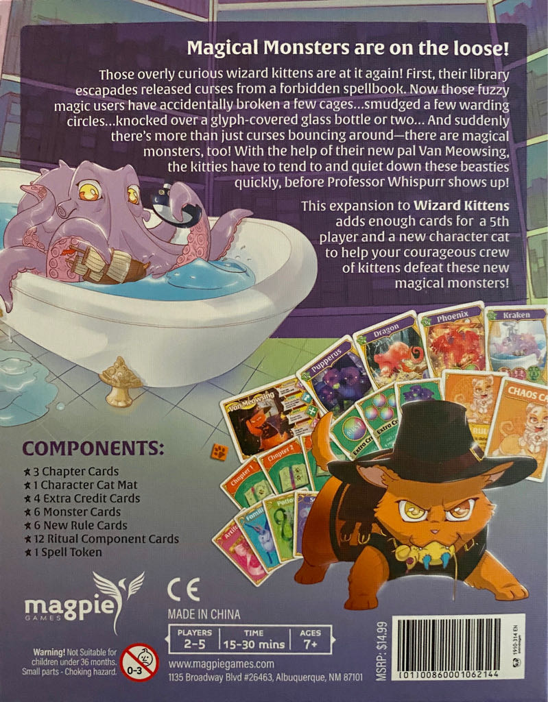 Wizard Kittens: Magical Monsters Expansion  (2-4) board game collectible [Barcode 860001062144] - Main Image 2