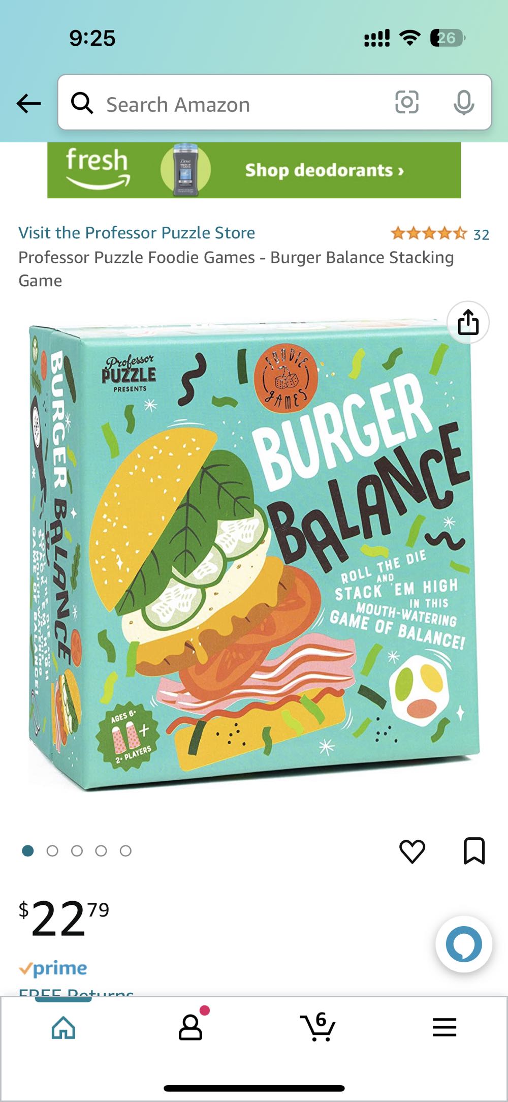 Burger Balance  board game collectible - Main Image 1