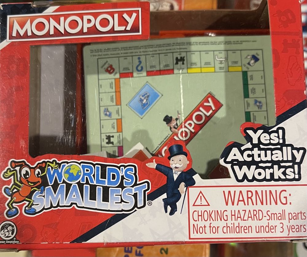 Super Impulse World’s Smallest Monopoly Miniature ...  board game collectible [Barcode 810010992116] - Main Image 1