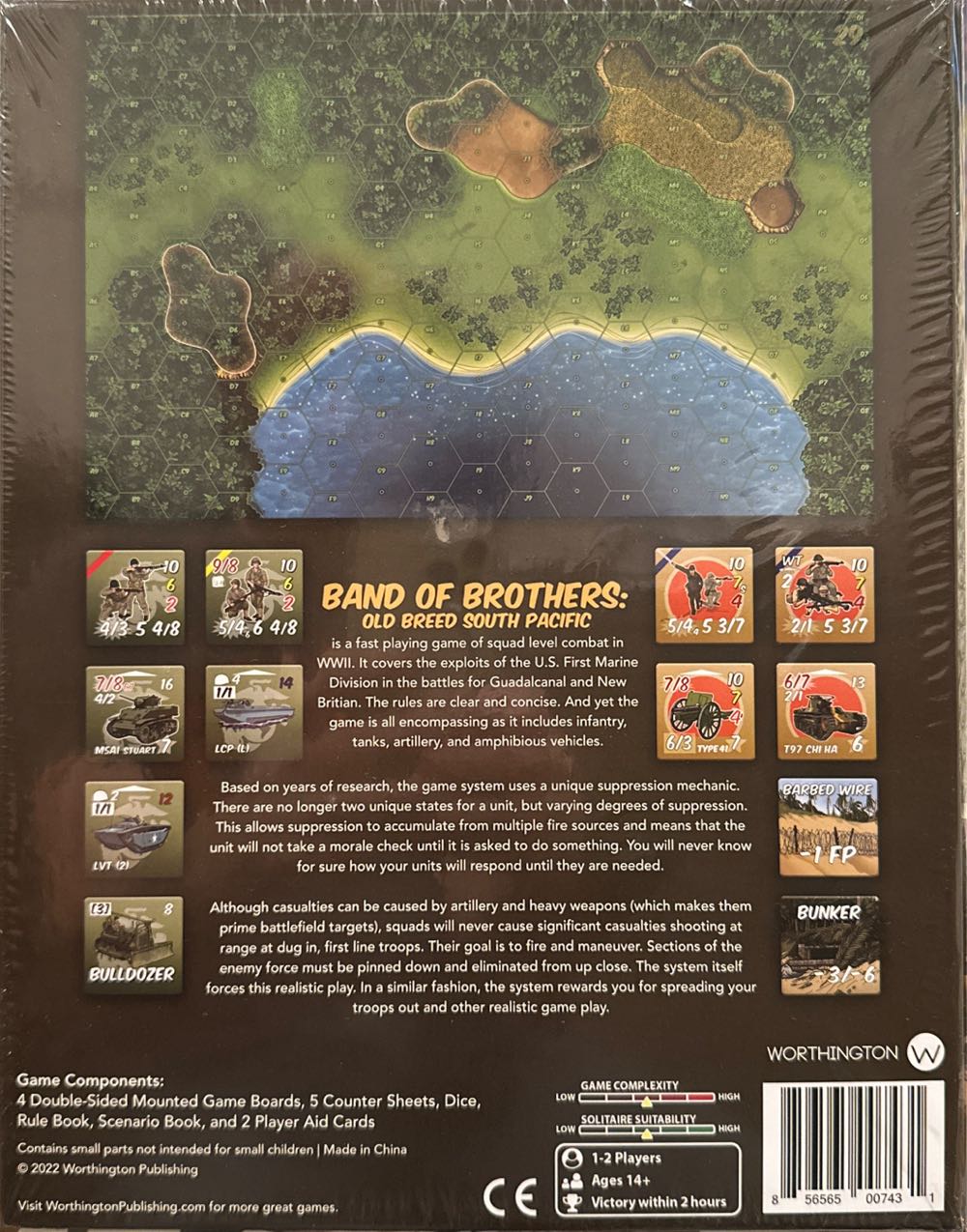 Band Of Brothers: Old Breed South Pacific  (1-2) board game collectible [Barcode 856565007431] - Main Image 2