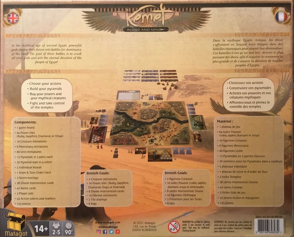 Kemet Blood And Sand KS  (2-5) board game collectible [Barcode 3760146648234] - Main Image 2