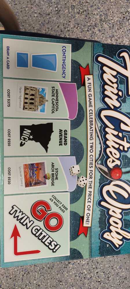 Twin Cities-opoly  board game collectible [Barcode 730799001307] - Main Image 2
