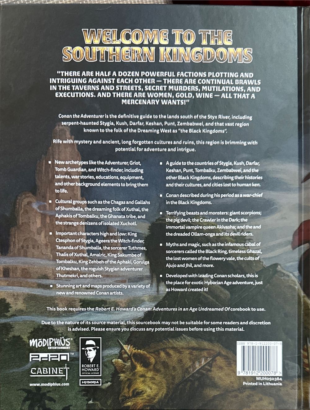 Conan: Adventures in an Age Undreamed Of - Conan The Adventurer  board game collectible [Barcode 9781912200078] - Main Image 2