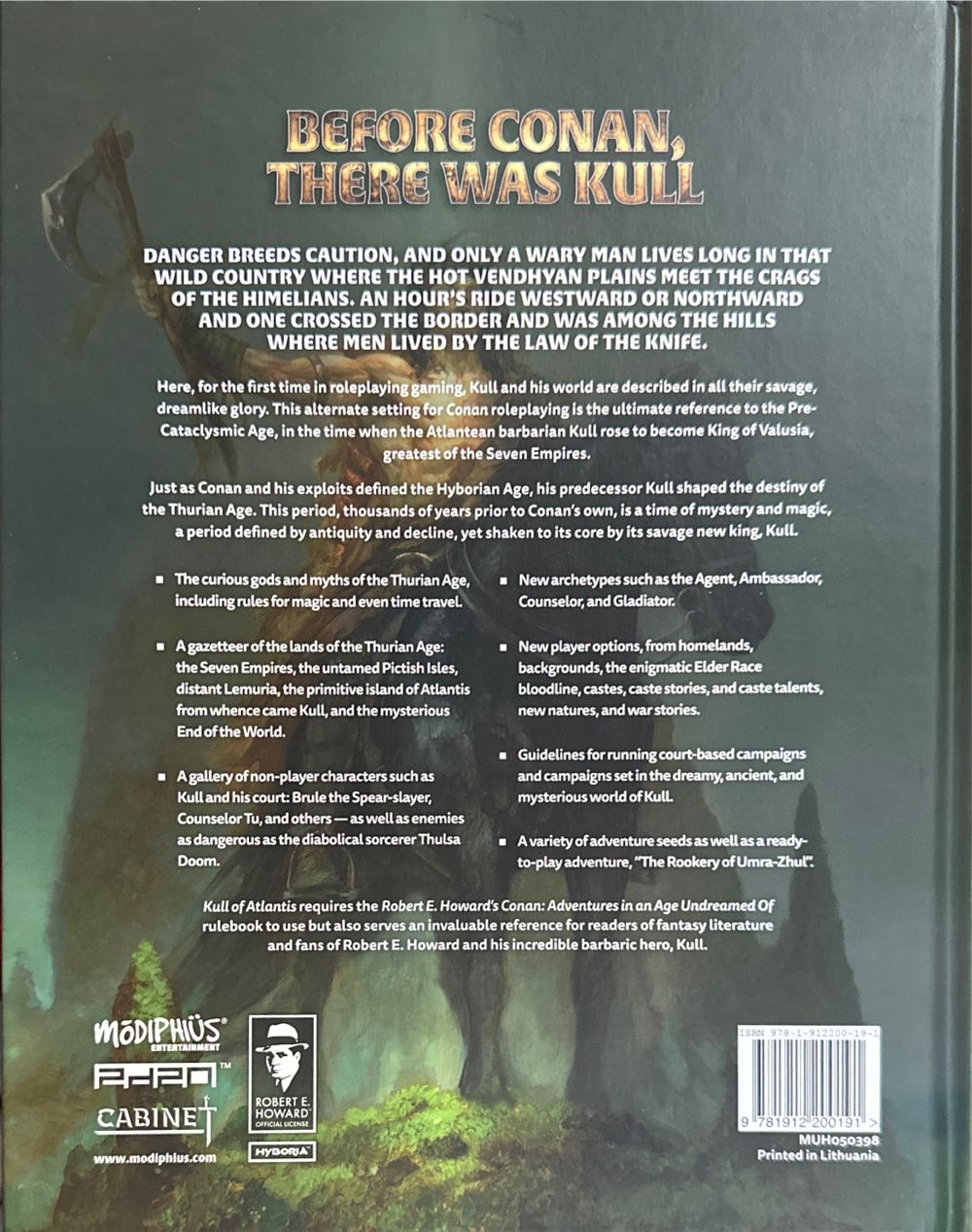 Conan: Adventures in an Age Undreamed Of - Kull of Atlantis  board game collectible [Barcode 9781912200191] - Main Image 2