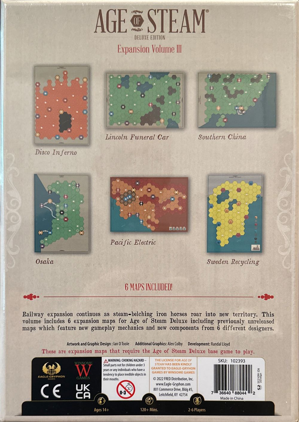 Age of Steam: Deluxe Edition Expansion Volume III  board game collectible [Barcode 736640880442] - Main Image 2