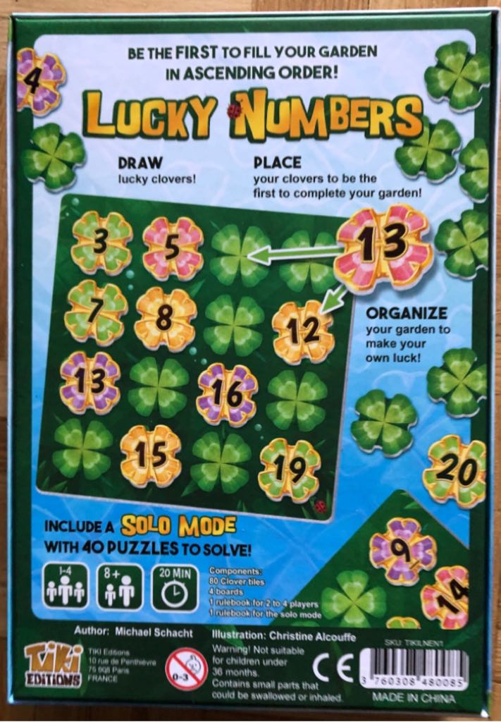 Lucky Numbers  (1 2 3 4) board game collectible [Barcode 3760308480085] - Main Image 2
