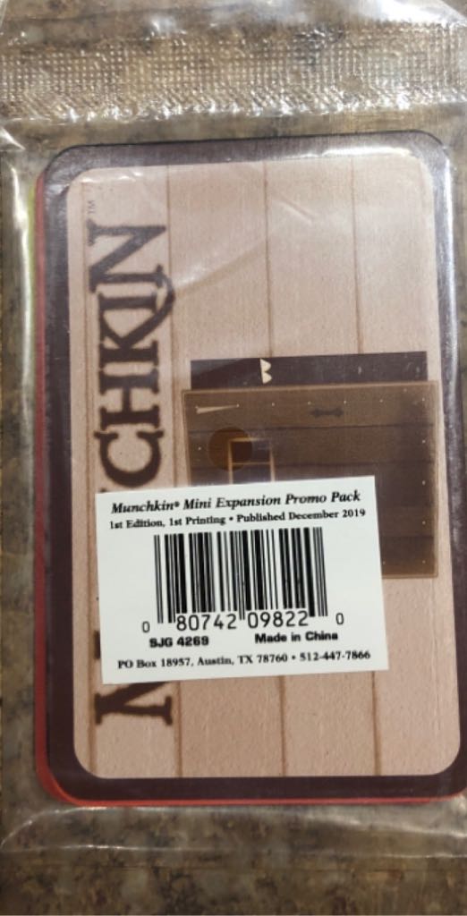 Munchkin: Mini Expansion Promo Pack (2019)  board game collectible [Barcode 080742098220] - Main Image 2