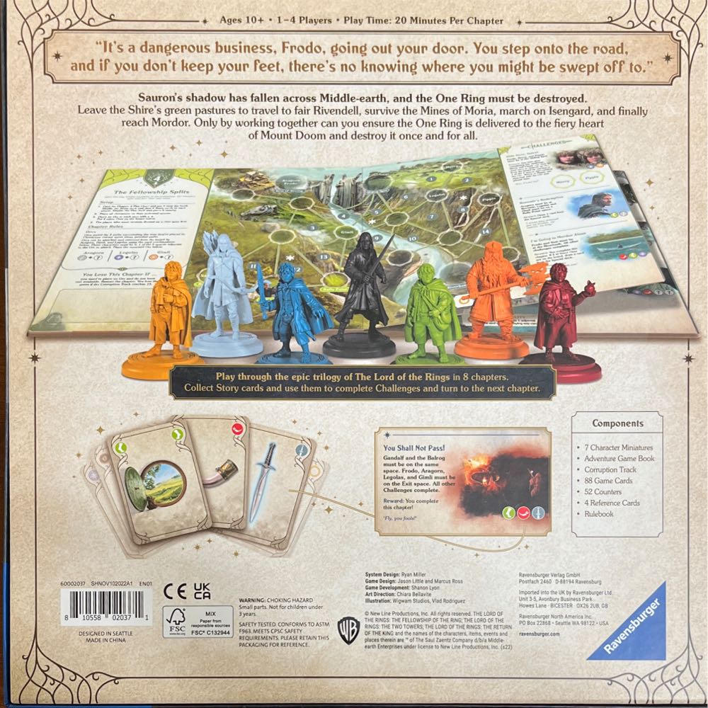 Adventure Book Game: The Lord Of The Rings  (1-4) board game collectible [Barcode 810558020371] - Main Image 2