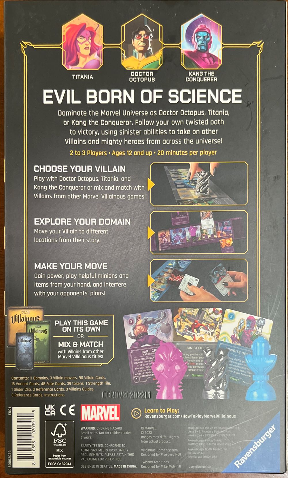 Villainous: Twisted Ambition  (2-3) board game collectible [Barcode 810558020395] - Main Image 2