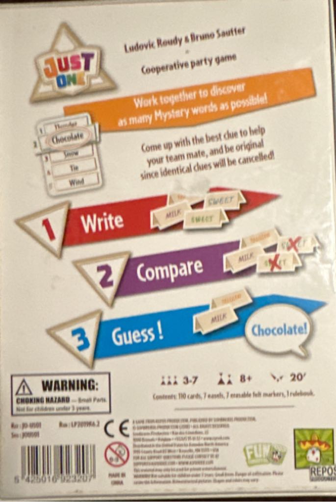 Just One francais  (3-7) board game collectible [Barcode 5425016922569] - Main Image 2