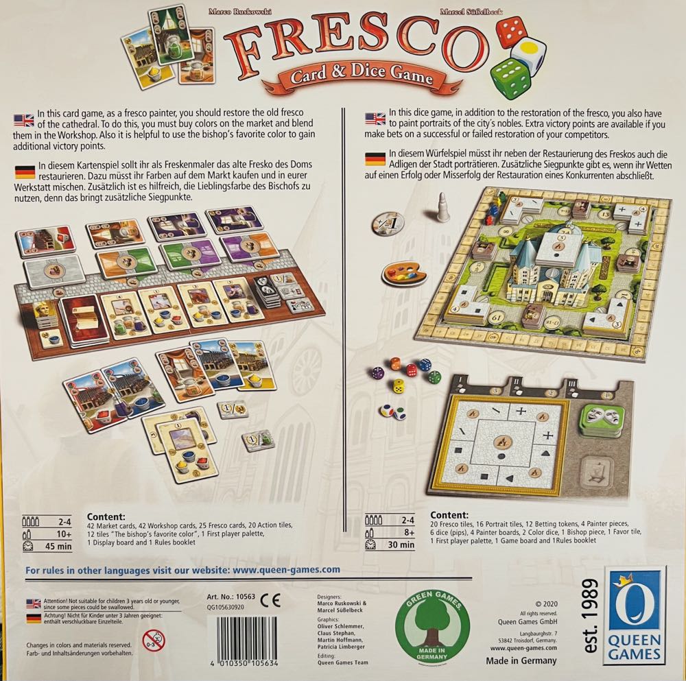 Fresco: Card & Dice Game  (2-4) board game collectible [Barcode 4010350105634] - Main Image 2